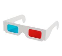 20 gafas con marco de papel para cine, cine, teatro, anaglifo, color blanco