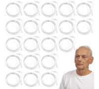 20 gafas de oxígeno para la nariz: gafas de nariz 3OOcm para dispositivo de oxígeno, gafas nasales de oxígeno, gafas de oxígeno con tubo O2 de 300 cm para dispositivo de oxígeno, terapia respiratoria
