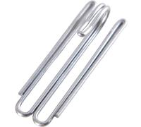 20 ganchos plegables de cortina de metal, abrazadera profunda, gancho de cortina plisado, ganchos largos de metal resistente, para cortinas galvanizadas plateadas, pasadores Ho/oks para cortes/tains