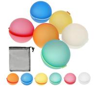 20 globos de agua, con cierre automático, magnéticos, reutilizables, de silicona, con bolsa de malla, para batallas de agua, piscina, playa, actividades familiares (20 unidades)