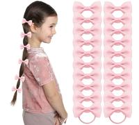 20 gomas para el pelo para niñas, coleteros rosas, accesorios para el pelo para bebés, niños y mujeres.