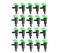 20 goteros de bandera de riego para integración de tuberías de PE y distribución de tubos capilares en redes de goteo de jardín doméstico (verde)