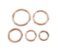 20 Hebillas de Metal con Resorte y Anillo en O: Cierre de Gancho a presión versátil for Bolsos, Carteras, Cinturones y proyectos de Bricolaje de PU.(Rosegold,20mm)