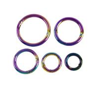 20 Hebillas de Metal con Resorte y Anillo en O: Cierre de Gancho a presión versátil for Bolsos, Carteras, Cinturones y proyectos de Bricolaje de PU.(Colored,50mm)