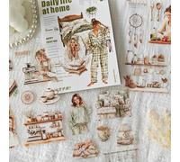 20 hojas de adhesivos para álbum de recortes, pegatinas para diario de scrapbooking y journaling para cuaderno de desechos, diario bullet, álbum de fotos, cuaderno, pintura, calendario, funda de