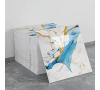 20 hojas de azulejos de pared autoadhesivos de mármol, 30 x 30 cm, PVC, impermeables, paneles de pared de ducha para cocina, baño, decoración del hogar (estilo 53)