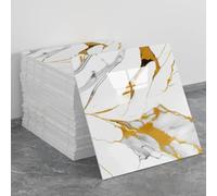 20 hojas de azulejos de pared autoadhesivos de mármol, 30 x 30 cm, PVC, impermeables, paneles de pared de ducha para cocina, baño, decoración del hogar (estilo 54)