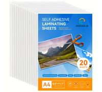 20 Hojas de Lamina Autoadhesiva A4 - Transparente Sin Necesidad de Máquina, Tamaño 8.3"x11", Protección Duradera para Documentos, Fotos, Certificados y Recibos
