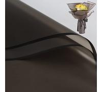 20 hojas de papel de regalo de flores con borde blanco y negro, suministros para ramo de floristería, impermeable papel de regalo o caja de regalo papel de embalaje (negro mate y borde negro)