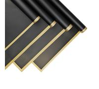 20 hojas de papel para envolver flores con 10 tarjetas de felicitación, papel para envolver ramos, papel para embalaje floral, color negro