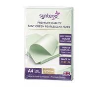 20 hojas de papel Peregrina Majestic, tamaño A4, doble cara, color menta, acabado nacarado, 120 g/m2, apto para impresoras de inyección de tinta y láser