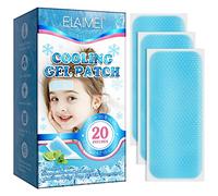 20 hojas de parches de fiebre para niños, parches de gel refrescante para clima cálido para adultos, parches para dolor de cabeza, almohadillas frías para fiebre de frente