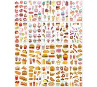 20 Hojas De Pegatinas Temporales Para Tatuajes De Comida, Postres, Hamburguesas, Fiestas De Cumpleaños, Velas, Regalos Creativos