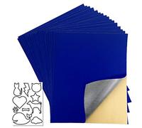 20 hojas de terciopelo autoadhesivas, tela flocada autoadhesiva para caja de joyería, forro de terciopelo autoadhesivo (azul joyería)