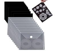 20 hojas magnéticas goma de 0,5 mm grosor con sello transparente, bolsillos almacenamiento resellables, bolsillo almacenamientoplástico granderplantillas para hacer tarjetas almacenamiento