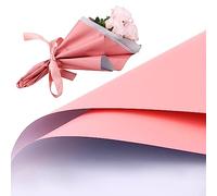20 Hojas Papel de Regalo de Flores, 58x58cm Papel de Regalo de Ramo de Flores Color de Doble cara Papel de Embalaje de Flores para Boda Graduación Día de San Valentín(Sakura Rosa & Gris Claro)