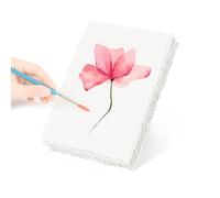 20 Hojas Papel Hecho a Mano, Grueso 250GSM Papel Texturizado para Acuarela, Tarjetas de Felicitación Bricolaje, Pinturas, Cartas, Invitaciones Dibujo, Esbozo Escritura, 10,2 x 15,2cm