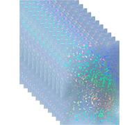 20 hojas tamaño A4 de papel adhesivo con diseño holográfico de cristales rotos, película de alta calidad laminada en frío, efecto purpurina, revestimiento holográfico, láminas autoadhesivas