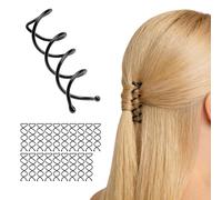 20 horquillas en espiral, horquillas para el pelo, espirales, pasadores Bobby Pins negros, horquillas de pelo en espiral, horquillas de metal giratorias para el pelo DIY en espiral, pinzas para el
