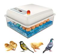 20 Huevos Incubadora Huevo Semiautomático para gallinas, Incubadora de huevo, Control de temperatura, Pantalla de humedad, adecuado para huevos de gallina, huevos de codorniz, huevos de pato