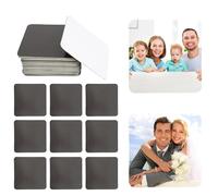 20 imanes de nevera, sublimación en blanco, personalizable, potente, para pizarra, cocina, casa, decoración de pared (5,5 cm x 5,5 cm)