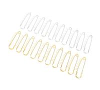 20 Imperdibles de Seguridad con Broche, Imperdibles de Metal Resistentes con 5 Orificios para Hacer Joyas, Ropa, Mantas, Costura, Oro, Plata