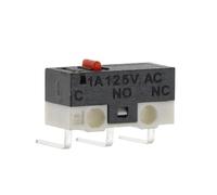 20 interruptores de límite C NO NC de 3 pines, terminales PCB, 1 A, 125 V, palanca de arco de rodillo, acción rápida, interruptores de ratón(BENT FOOT-2 1A 125V,100PCS)