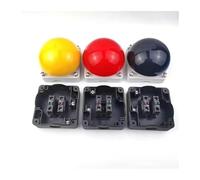 20 interruptores de pie de botón de cabeza de hongo grande impermeables - Parada de emergencia de reinicio automático e interruptor de autobloqueo para uso industrial (S-l rojo, 20 P_1NO-1NC)