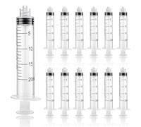 20 jeringas, jeringa de 20 ml con luer, jeringa dosificadora sin aguja, jeringa de plástico, jeringa medidora desechable para laboratorios científicos, jeringa para alimentos, jeringa marinadora y
