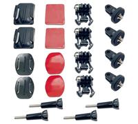 20 Juegos De Almohadillas Adhesivas, Para Gopro, Soportes Adhesivos Curvos Y Planos, Soportes Adhesivos Para Casco, Kit De Soportes Para Casco Compatible Con La Cámara De Acción Gopro