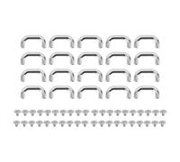 20 juegos de hebillas de puente de arco, hebilla de anillo en forma de U de 5,5 mm, tornillos cruzados, puentes de arco, mango de hardware, metal, conectores de anillo, hebillas para monedero, bolso