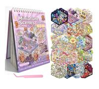 20 juegos de libros de escenas de calcomanías para terapia de calcomanías | Arpaper 58 calcomanías Kawaii para libro de terapia de pegatinas, mini libro de actividades para adultos, manualidades