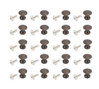 20 juegos de mini pomos de gabinete, tiradores redondos para cajones de 12 x 11 mm, mango pequeño de un solo orificio, joyero de aleación de zinc, pomos de repuesto (Green Bronze)