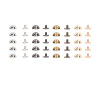 20 Juegos de Remaches de Seta para Decoración de Cuero, Tornillos de Cabeza Redonda, Punta Trasera para Ropa, Zapatos, Cinturones Artesanales de Cuero, Bolsos, Accesorios
