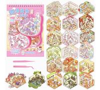 20 juegos de scrapbooking escenas 3D pegatinas pegatinas terapia para | Arpaper Juego de pegatinas de escena para manualidades, minidibujos animados para habitación y tienda, para adultos