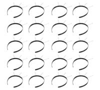 20 Juegos Diadema Negra Lisa Resortes Desmontables Cómoda Ligera | Estructura Triangular Flexible, Superficie Plástica Lisa sin Rebabas, Adecuado para Fiestas y Desplazamientos