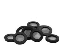 20 juntas de filtro de acero inoxidable en forma de O for cabezal de grifo de ducha, malla 40, 1/2", color negro, arandelas planas de goma for manguera