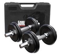 20 Kg Juego de mancuernas de hierro fundido con maletín