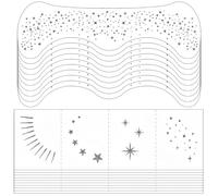 20 Láminas de Pecas Brillantes | Tatuajes Temporales para Cara | Adhesivos Fake Freckles para Maquillaje de Fiesta, Halloween, Navidad, Carnaval (Plata)