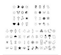 20 láminas de tatuajes temporales súper sostenibles, tatuajes pequeños y removibles de larga duración, tatuajes adhesivos resistentes al agua, pegatinas falsas para días u ocasiones especiales