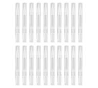 20 lápices de rosca transparentes, 3 ml de lápiz de aceite para uñas con punta de pincel, lápiz de aceite para cutículas vacío, aplicadores para brillo de labios rellenable, esmalte de uñas,
