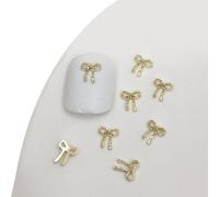 20 lazos de metal 3D para uñas, arte para mujeres, decoración, accesorios