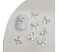 20 lazos de metal 3D para uñas, arte para mujeres, decoración, accesorios