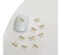 20 lazos de metal 3D para uñas, arte para mujeres, decoración, accesorios