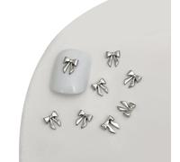 20 lazos de metal 3D para uñas, arte para mujeres, decoración, accesorios