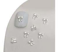 20 lazos de metal 3D para uñas, arte para mujeres, decoración, accesorios