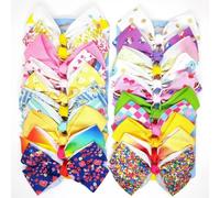 20 lazos para el pelo de 5 pulgadas para niñas, pinzas de cocodrilo, cinta de grogrén, corazón, arco iris, moños grandes, accesorios para niñas pequeñas, niños y adolescentes