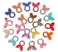 20 lazos para el pelo del bebé para las muchachas del niño lindo conejo oído chifón coleteros titulares de coleta