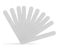 20 limas de uñas naturales, grano 180/240, limas de uñas de madera de doble cara, reutilizables, 7 x 17,8 cm, doble cara, blanco y marrón (gris)