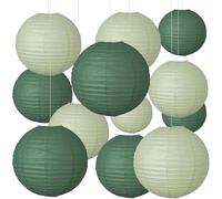 20 linternas de papel verde cazador for bodas, graduaciones, decoración del hogar, despedidas soltera, festivales y celebraciones